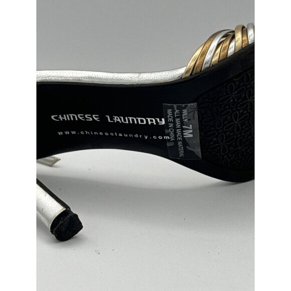 Chinese Laundry Womens Metallic Strappy High Heels Size 7M - Picture 6 of 6